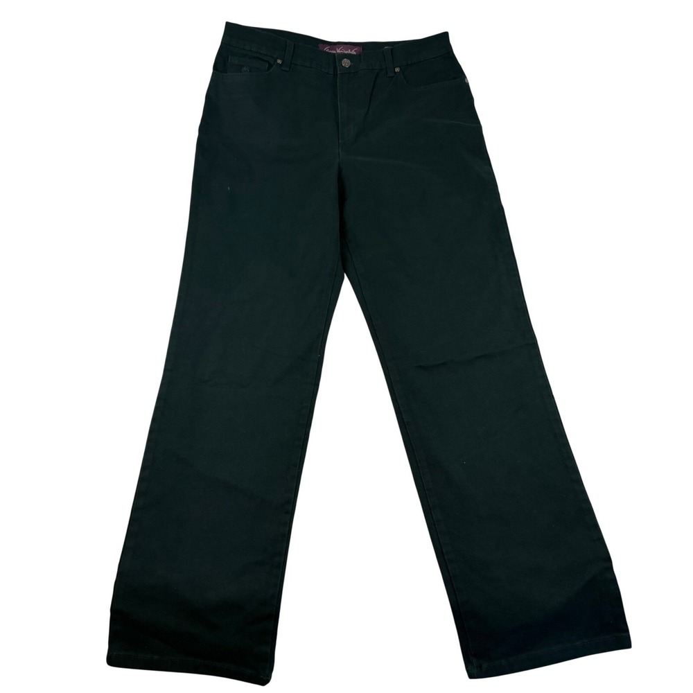 Gloria Vanderbilt Amanda High Rise Tapered Jeans Forest Green Stretch Pants
